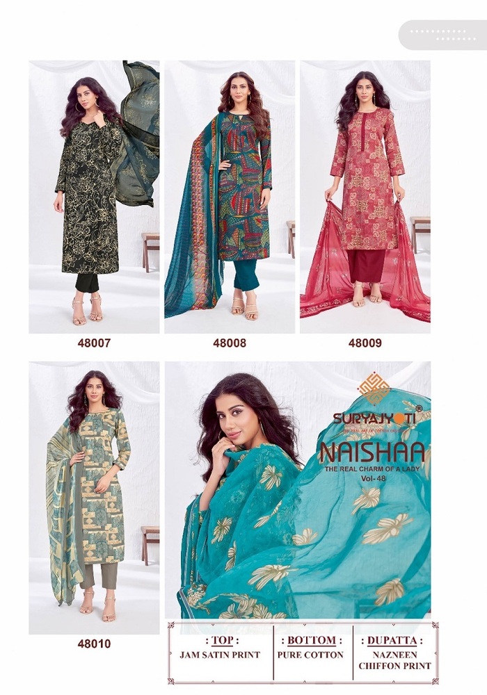 Suryajyoti Naisha Vol-48  Dress Material