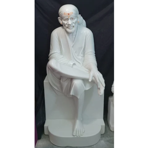 White Marble Sai Baba Statue - Hardness: Durable