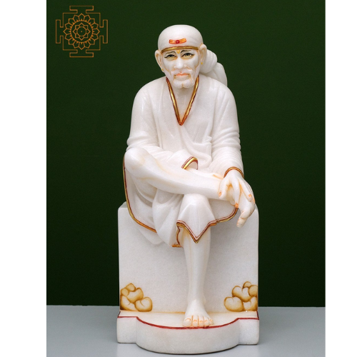 White Marble Sai Baba Statue