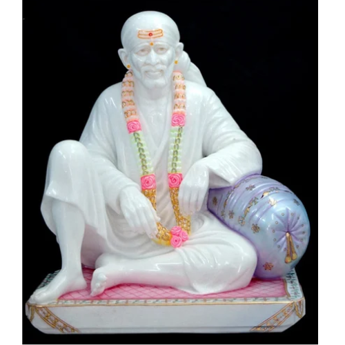 White Marble Sai Baba Statue - Hardness: Durable