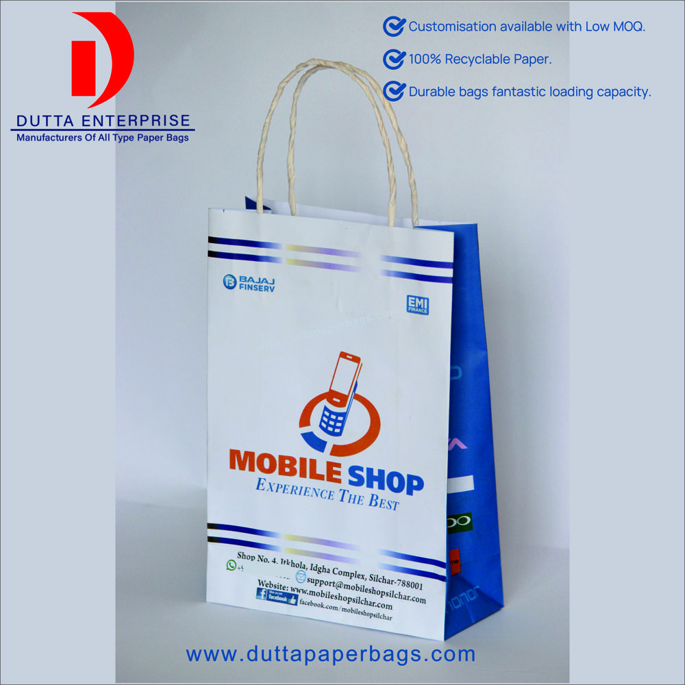 White Paper Gift Bag - Feature: Recyclable