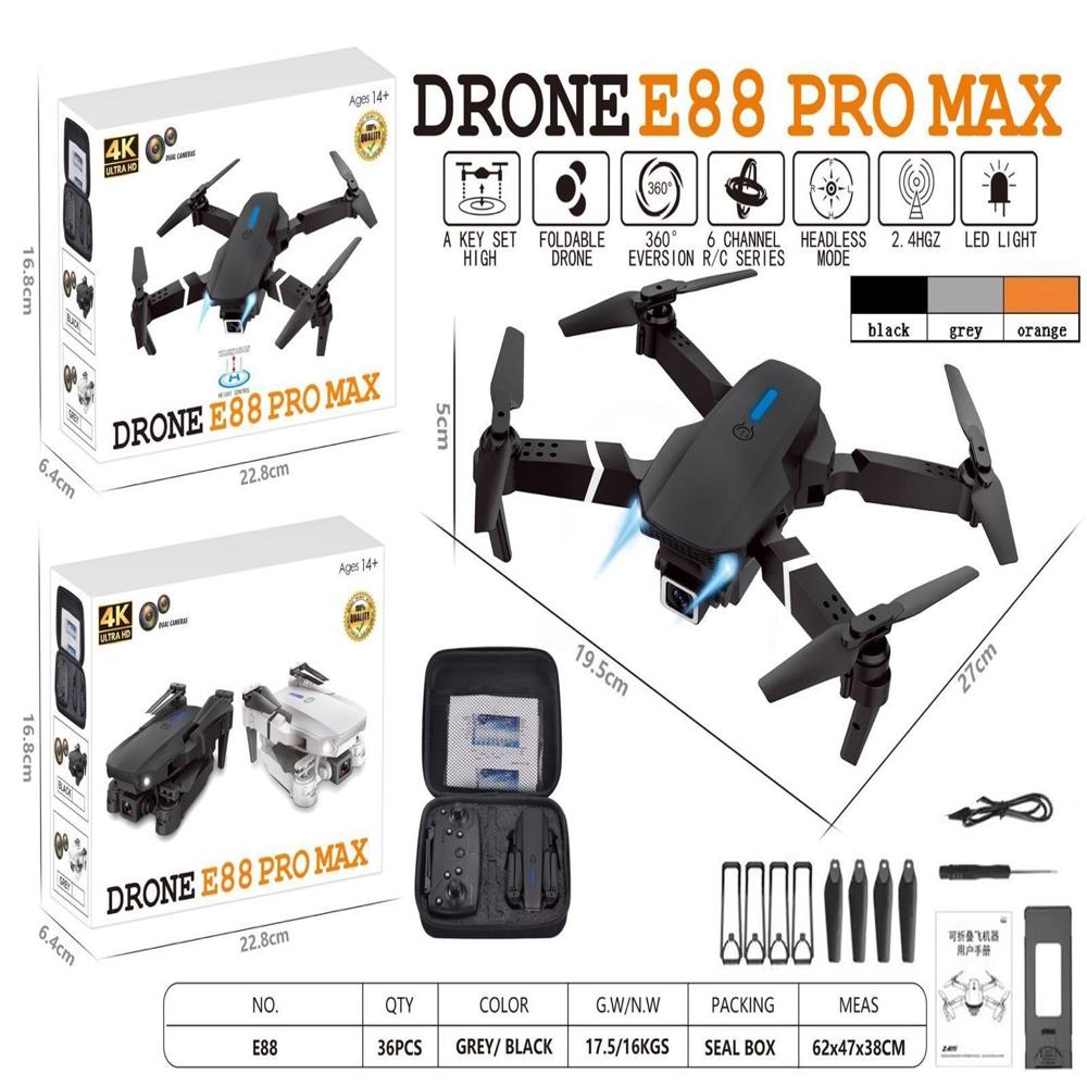 Drone E88 Remote Toy - Age Group: Upto 12 Years