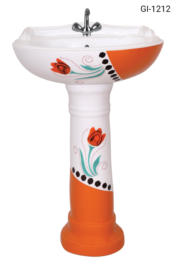 Toilet basin with stand
