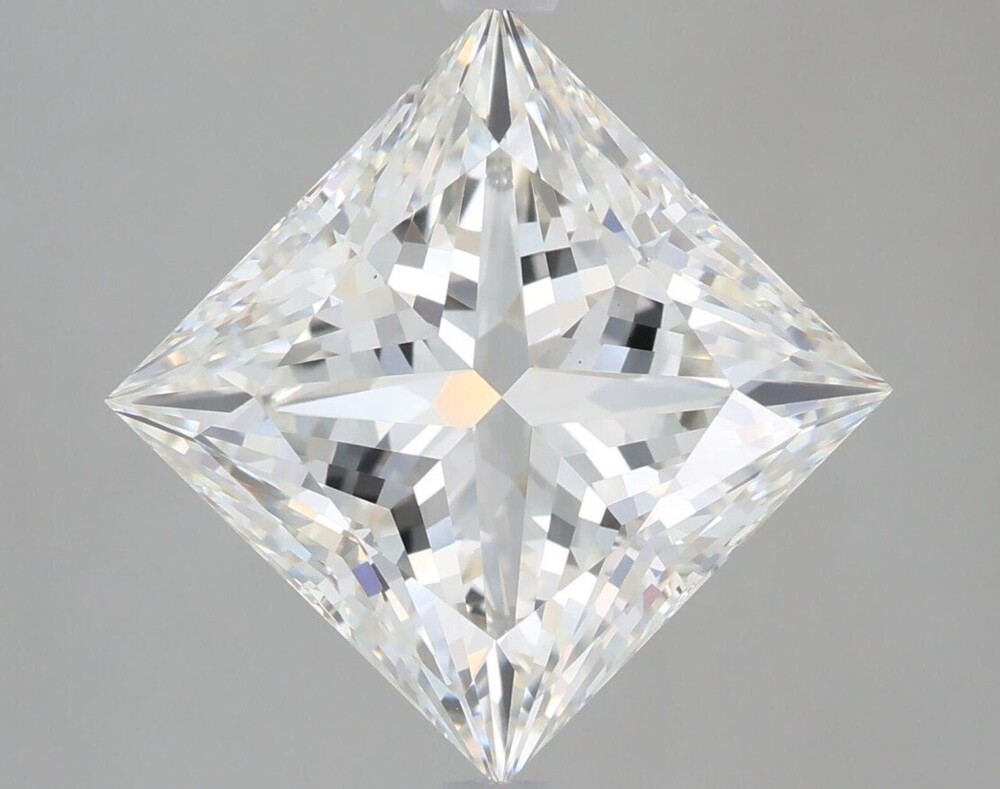Platinum 6CT Princess Cut G VS1 2EX Lab Grown Diamond Halo Engagement Ring