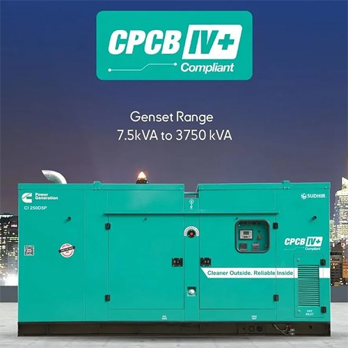 250 Kva Sudhir Cummins CPCB-IV Plus अनुपालन जनरेटर सेट