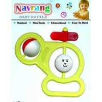 Designer Baby Rattle - Plastic Material, Customized Size, Red, Blue, Pink & Light Yellow Colors | Indoor Use, Weighs 100 Grams For Ages 0-3 Years