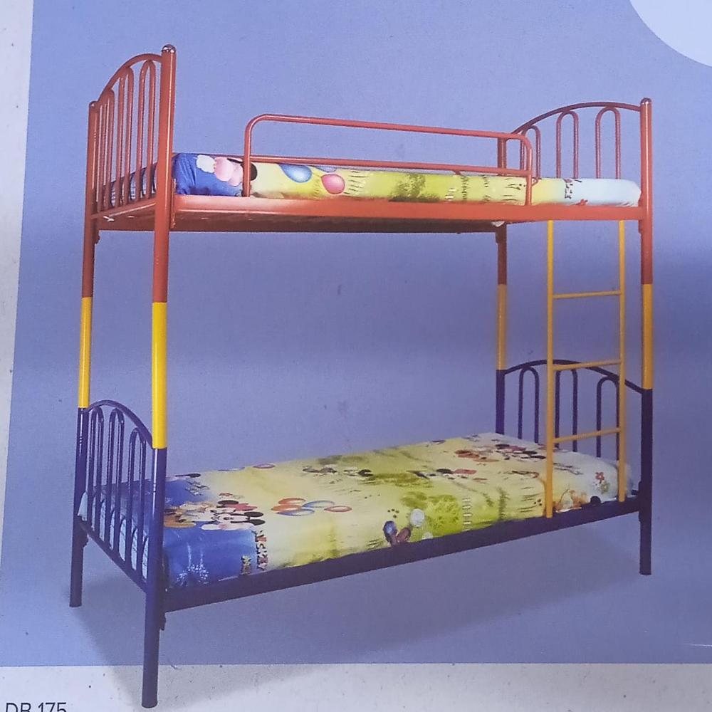 OM WOODS DB 175 - Heavy Quality Metal Powder Coated Bunk Bed 6x2.5, Antique Appearance, Eco-Friendly, Polished Finish, Indoor Use