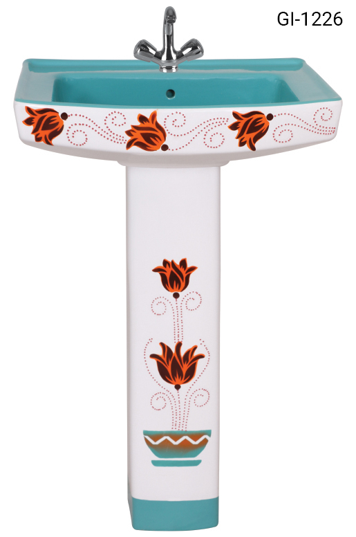 Vanity basin with pedestal