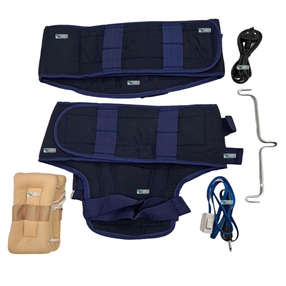 Physio Therapy All Traction Machine Accessories (1 pc lumbar Belt ,1 pc Thoracic Belt, 1 pc Cervical Collar, 1 pc main cord,1 pc Patient Switch ,1 pc Bar Rod)