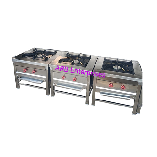 Stainless Steel Single Burner Cooking Range - Gas Type: L.P. Gas