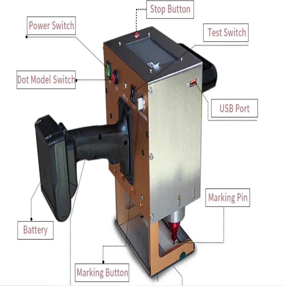 Portable Dot Pin Marking Machine