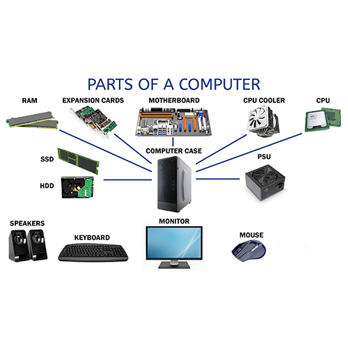 Assembled Desktop - Color: Black