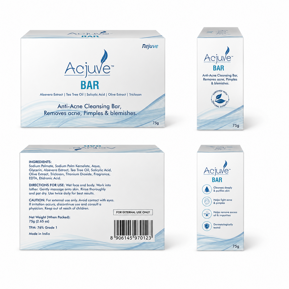 75gm Acjuve Anti Acne Cleansing Bar Removes Acne Pimple And Blemishes Bar