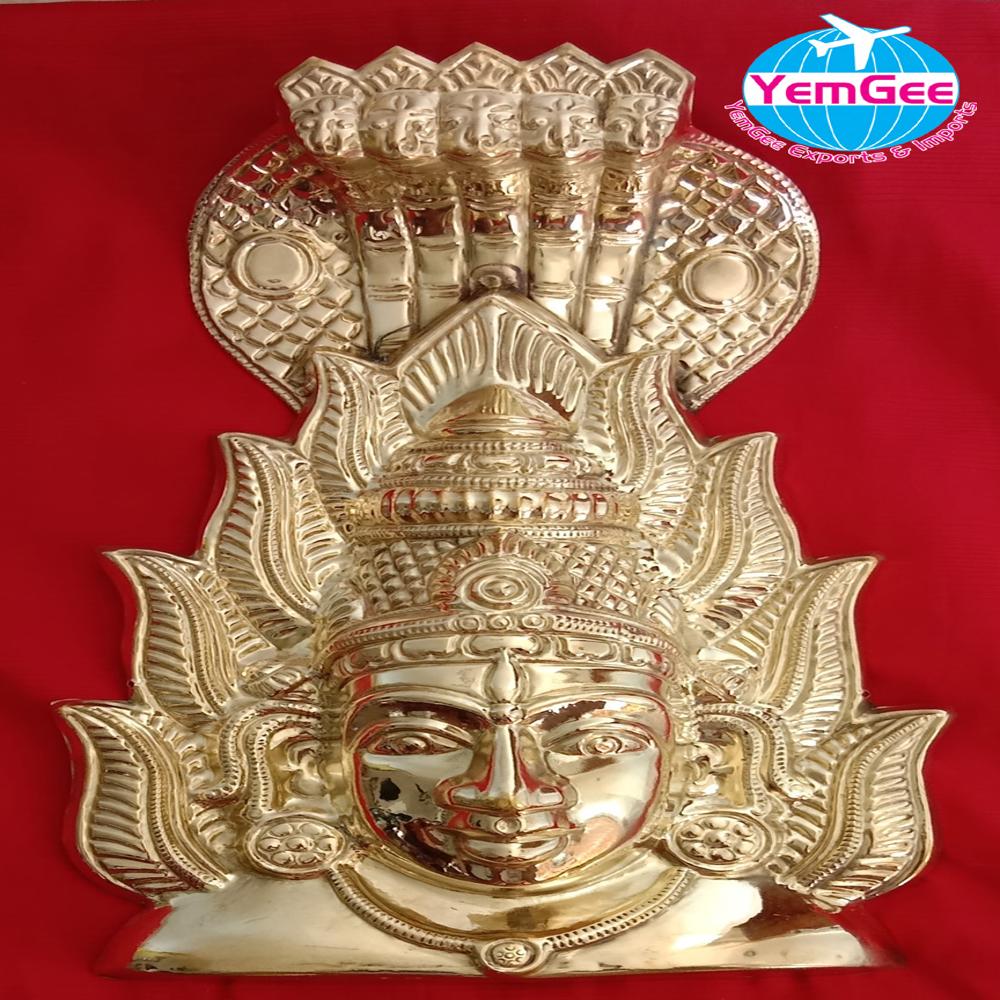 Brass Varalakshmi Amman Face - Color: Gold