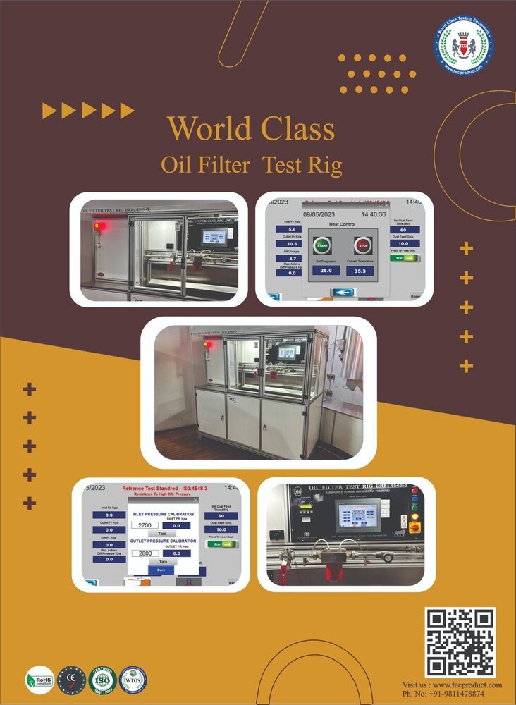 ISO 4548 9 Filter Anti Drain Valve Test Rig Equipment