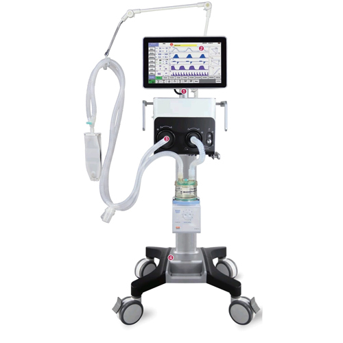 Medical Ventilator - High-quality Steel, 220 Volt (V) | Lcd Display, 1-year Warranty, Designed For Hospital Critical Care Use