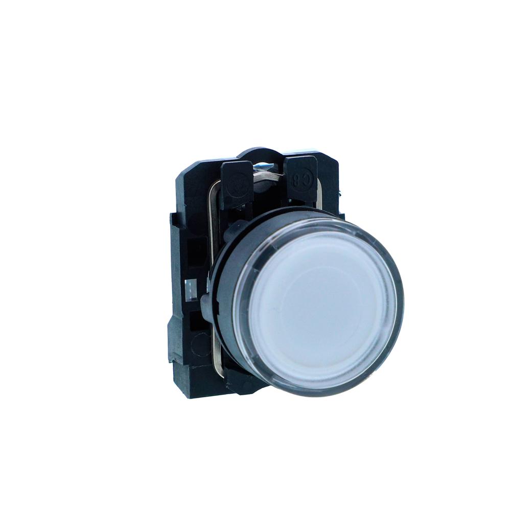 Xb5aw31b1n-illuminated Push Button, Harmony Xb5n Xb7n, Plastic, Flush, White, 22mm, Spring Return, 24v Ac Dc, 1 No - Color: White