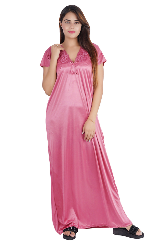 Ladies Plain Satin Nighty