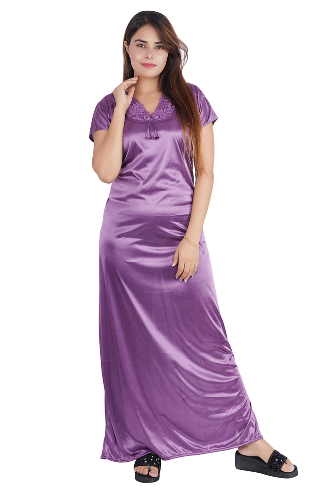 Ladies Plain Satin Nighty