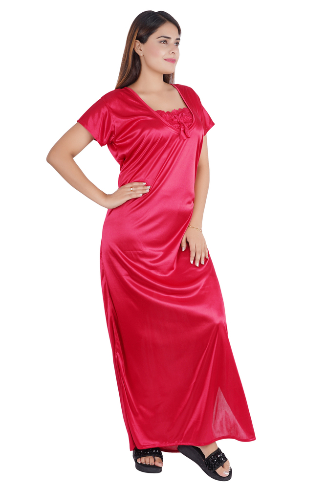 Ladies Plain Satin Nighty