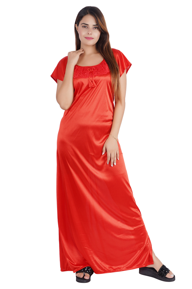 Ladies Plain Satin Nighty