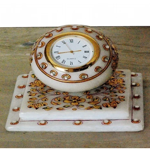 Marble Table Clock - Color: Multicolor