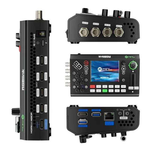 Rgblink Mini-iso 10-channel Video Mixer Switcher For Live Streaming - Application: Professional Av & Broadcast Setups