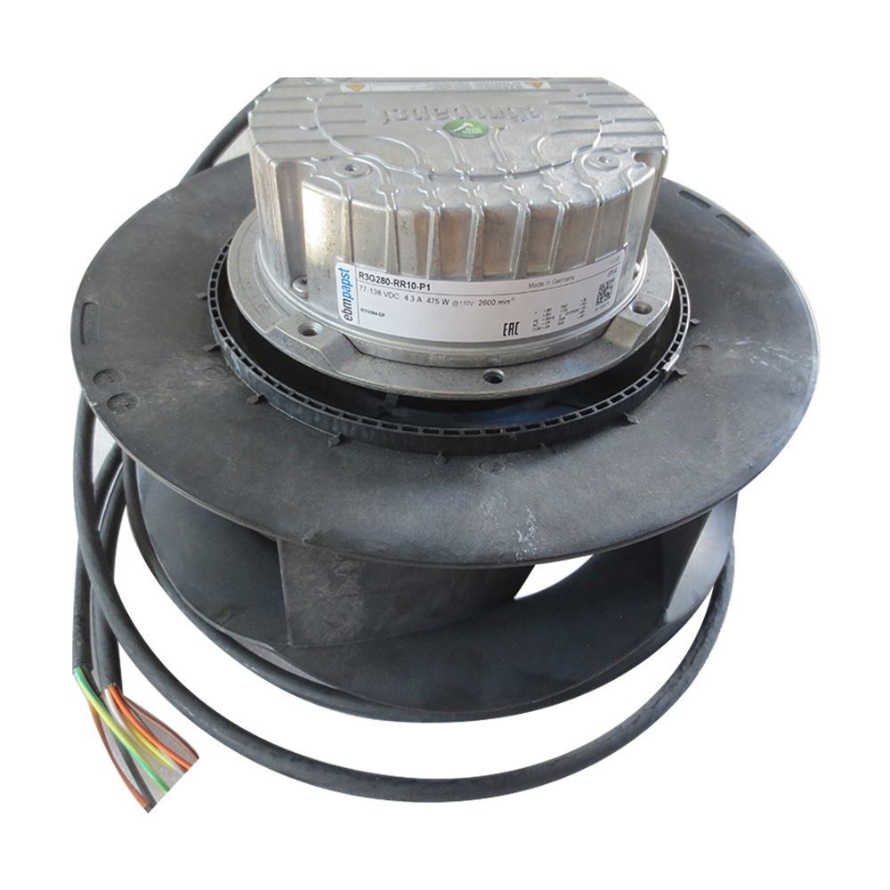 ebmpapst R3G280-RR10-P1 110V DC 2600RPM 4.3A 475W 280mm Traffic Track Photovoltaic PV Inverter Centrifugal Cabinet Cooling Fan