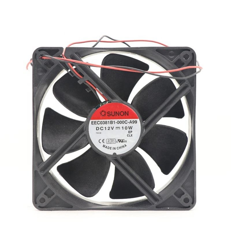 Sunon EEC0381B1-000C-A99 120x120x38mm 12V DC 12cm 12038 10W 0.83A 3100RPM Power Supply Cabinet Ball Bearing Axial Cooling Fan