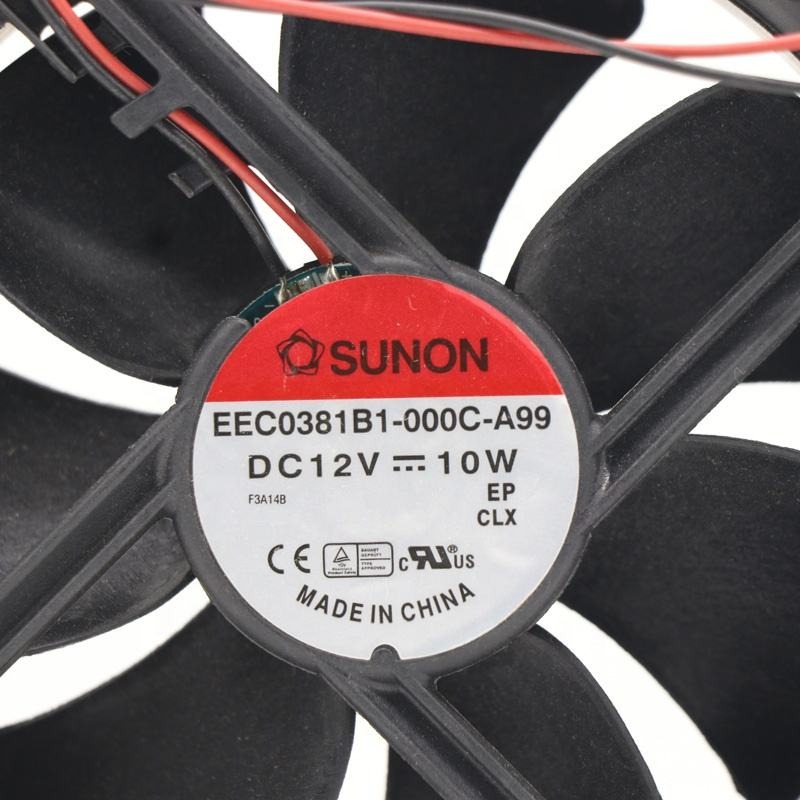 Sunon Eec0381b1-000c-a99 120x120x38mm 12v Dc 12cm 12038 10w 0.83a 3100rpm Power Supply Cabinet Ball Bearing Axial Cooling Fan - Color: Black