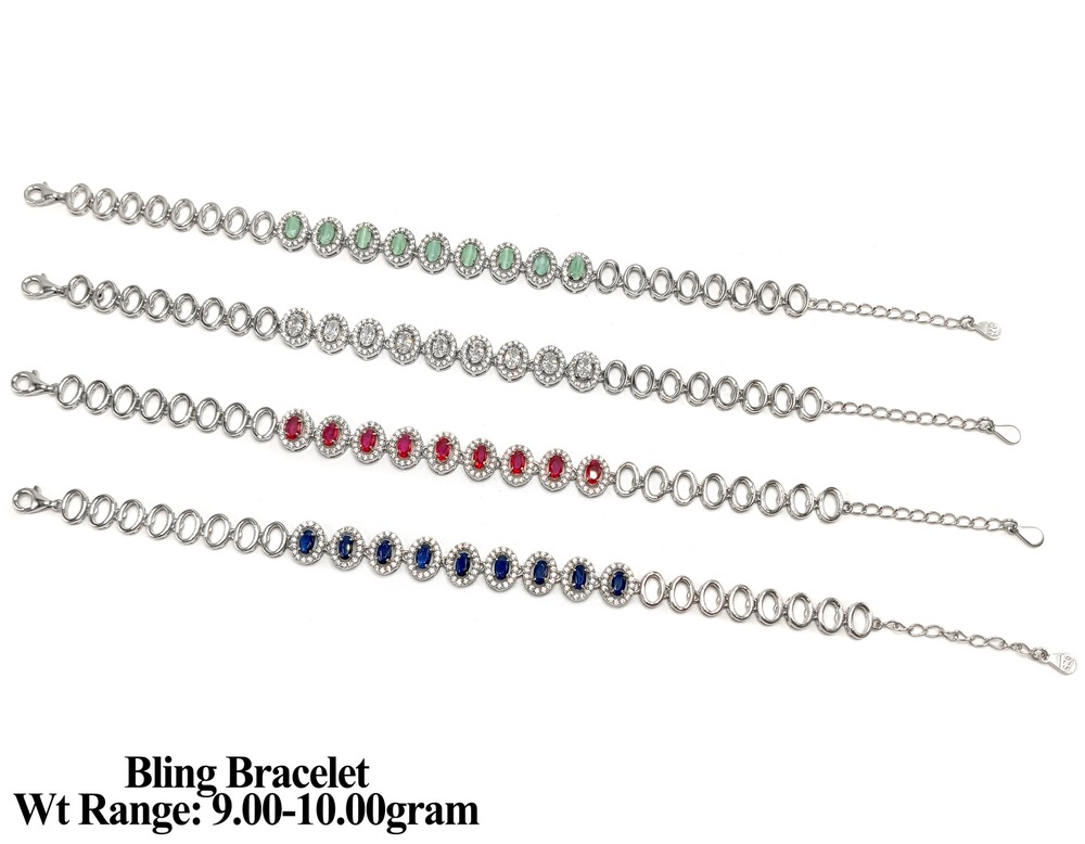 92.5 Silver Bling Bracelet