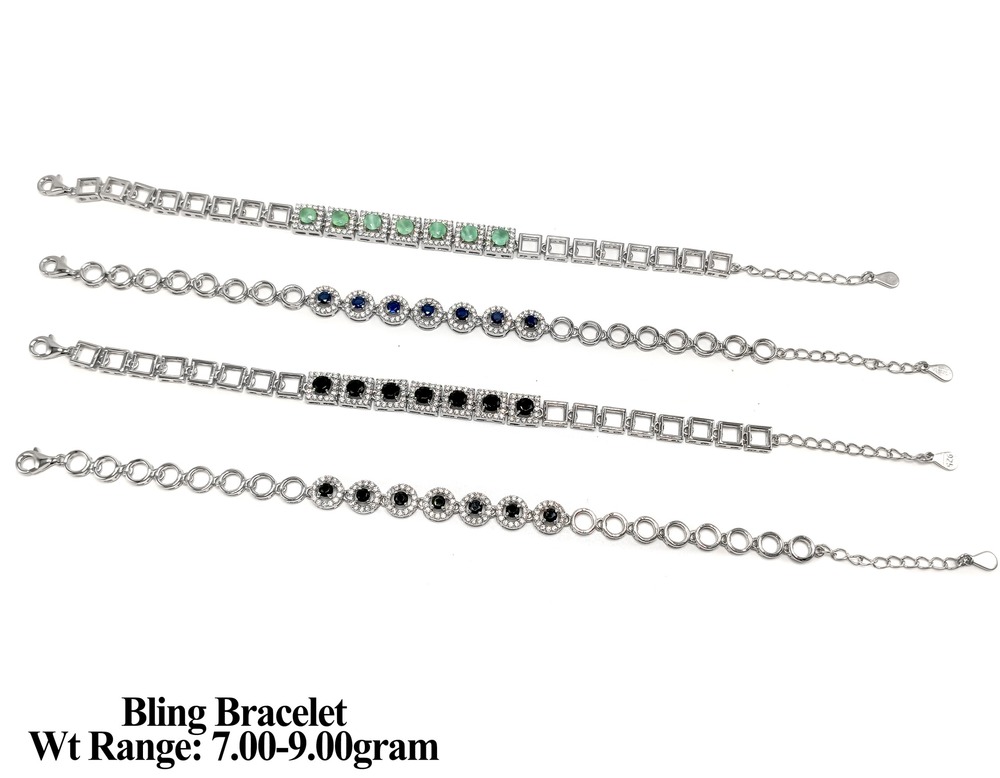 92.5 Silver Bling Bracelet