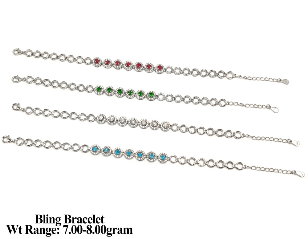 92.5 Silver Bling Bracelet