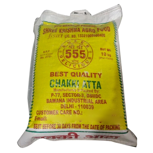 10 Kg Shree 555 Bhog Chakki Atta - Color: White
