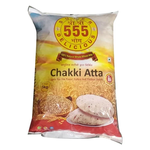 5 Kg Shree 555 Bhog Chakki Atta - Color: White