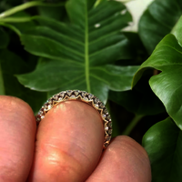 Round Cut Moissanite Wedding Proposal Band