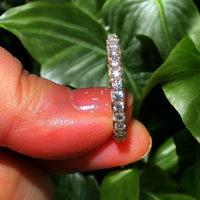 Round Cut Moissanite Wedding Proposal Band