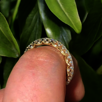 Round Cut Moissanite Wedding Proposal Band