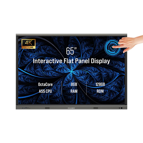 65 Inch Interactive Flat Panel Display - Color: Black