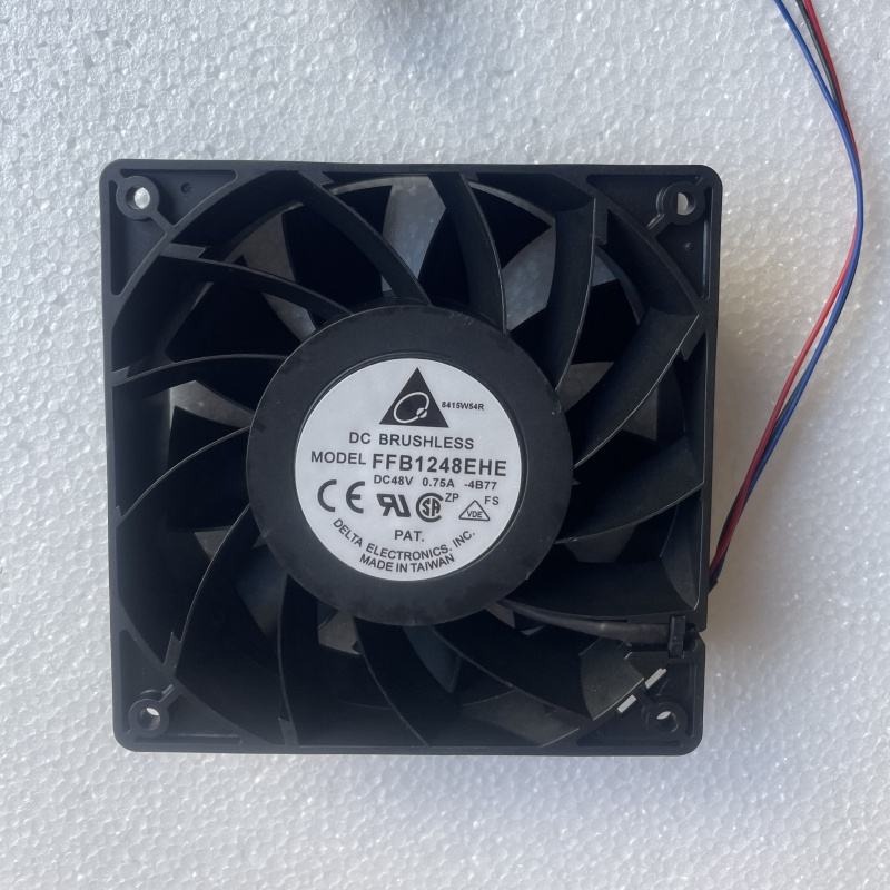 Ffb1248ehe-4b77 12cm 12038 48v 0.75a Inverter Cabinet High Speed Case Fan Axial Flow Fans - Color: Black