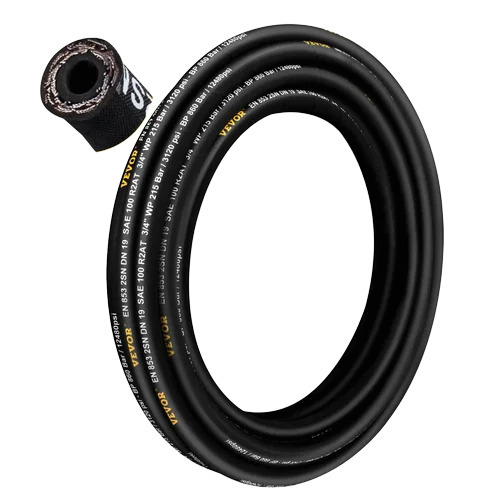 3-8 Inch Hydraulic Hose Pipe - Color: Black