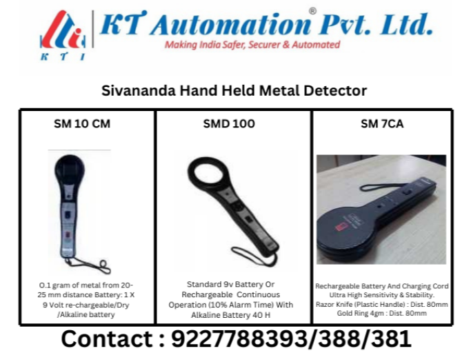 Hand Held Metal Detector (HHMD) Sivananda SMD - 100