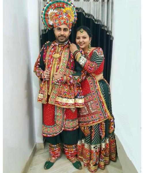 Muslin Mirror Work with digital print Navratri Special Chaniya Choli