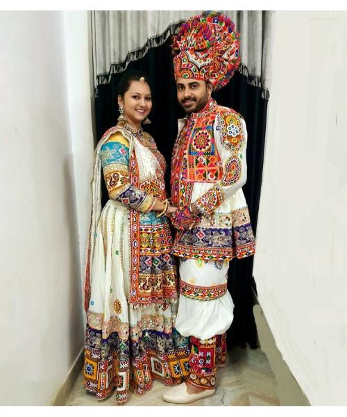 Muslin Mirror Work With Digital Print Navratri Special Chaniya Choli