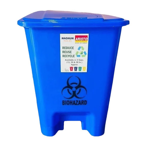 8 Ltr Aristo Plastic Blue Dustbin - Size: 18 Inch (Diameter)