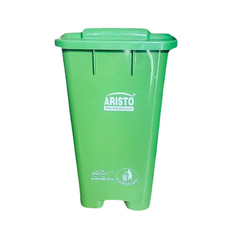 01_120 Ltr Aristo Pvc Garbage Dustbin - Color: Green