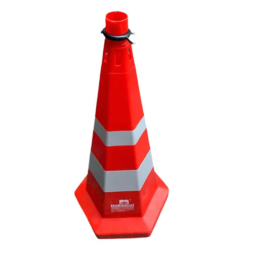 Nilkamal Plastic Reflective Traffic Cone - Color: Multiple