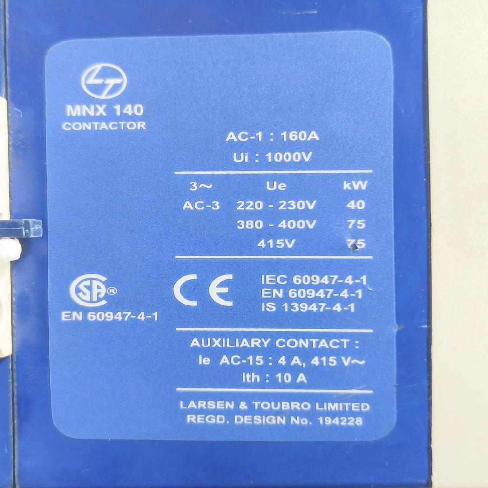 L&T MNX185 MAGNETIC CONTACTOR