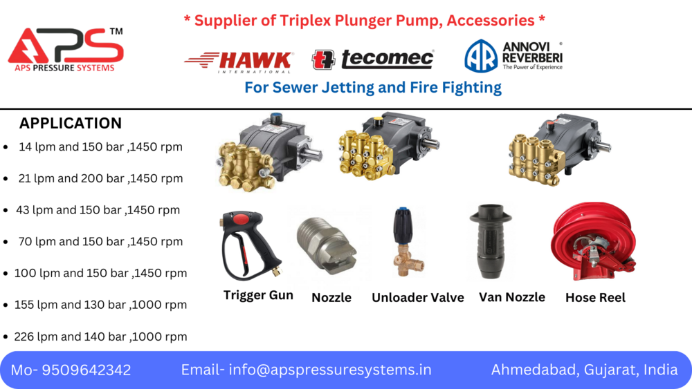 Sewer Jetting Pump - Material: Stainless Steel
