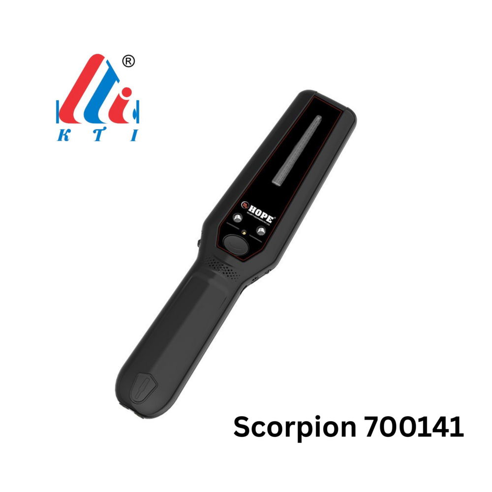 Hand Held Metal Detector (Hhmd) Scorpion 700139 - Pvc Material, Length 15 Inches, Grey Color | Super High Sensitivity, Sound & Light Alarmåè½